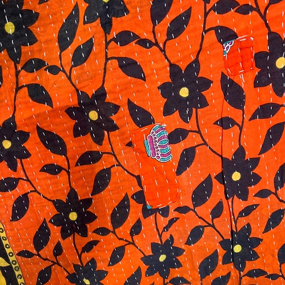 Kantha Floral Blanket Throw - Picture 8 of 12